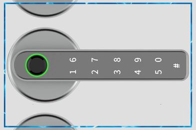 9PR: TEKXDD Smart Fingerprint Door Lock, Silver