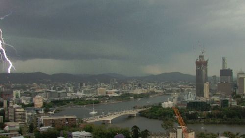 Lightning over the CBD. (9NEWS)