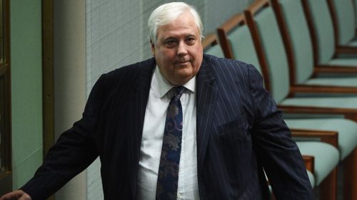 Clive Palmer at Question Time in Canberra on Thursday, February 26. (AAP file image)