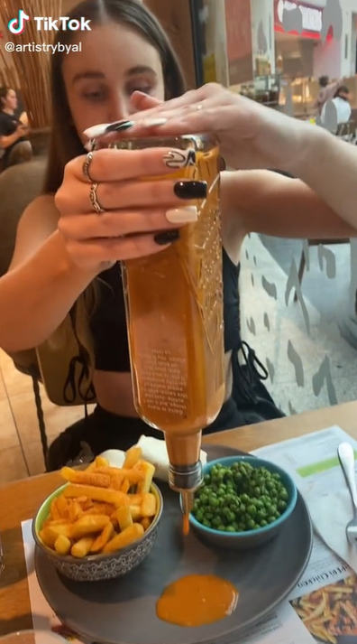 Nando's lover reveals hack to get sauce out of the bottle.