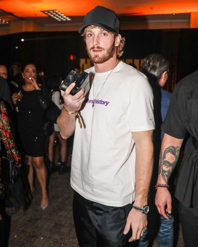 LAS VEGAS, NV - NOVEMBER 6 : Logan Paul attends the #HennessyFightNight Canelo Álvarez vs. Caleb Plant pre-party to witness boxing history at the MGM Grand Garden Arena in Las Vegas on November 6, 2021.. (Photo by Thaddaeus McAdams / Getty Images for Hennessy V.S.O.P)