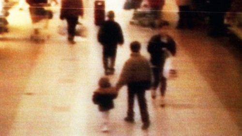 James Bulger was led away by Jon Venables and Robert Thompson and murdered.