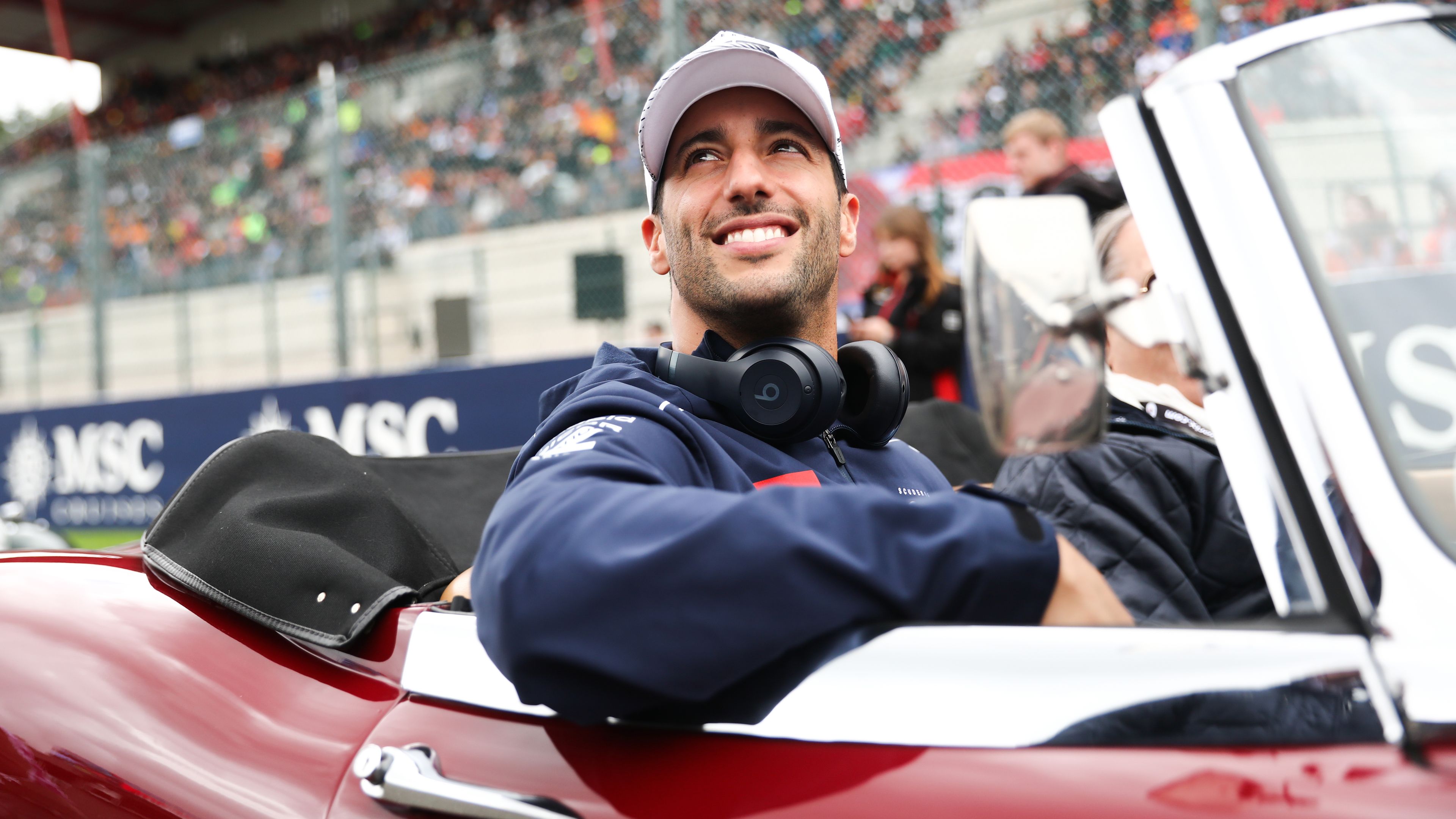 Daniel Ricciardo of AlphaTauri at drivers parade before the Formula 1 Belgian Grand Prix at Spa-Francorchamps in Spa, Belgium on July 30, 2023. (Photo by Jakub Porzycki/NurPhoto)