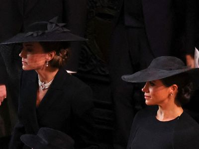 Kate and Meghan spotted together at Queen Elizabeth's funeral