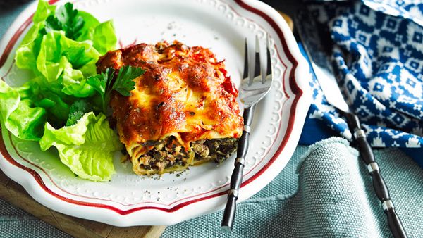 Lamb and silver beet cannelloni