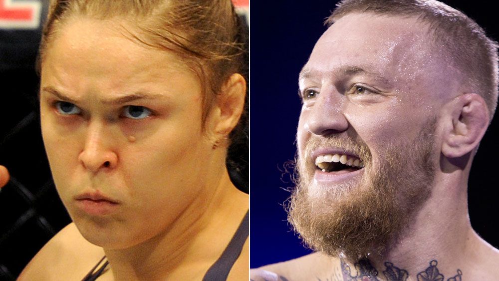 Ronda Rousey and Conor McGregor. (AAP)