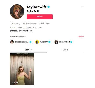 Taylor Swift joined TikTok and promises fans plenty of cat content