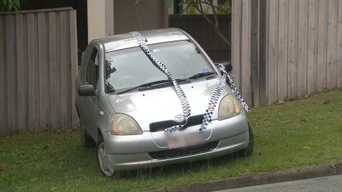 The car crashed into an Ashmore fence (9NEWS)