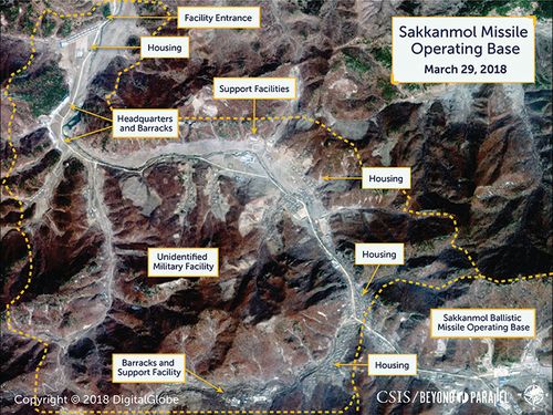 The images suggest denuclearisation negotiations with the United States have stalled in recent months, despite President Donald Trump's assertions they were going well.