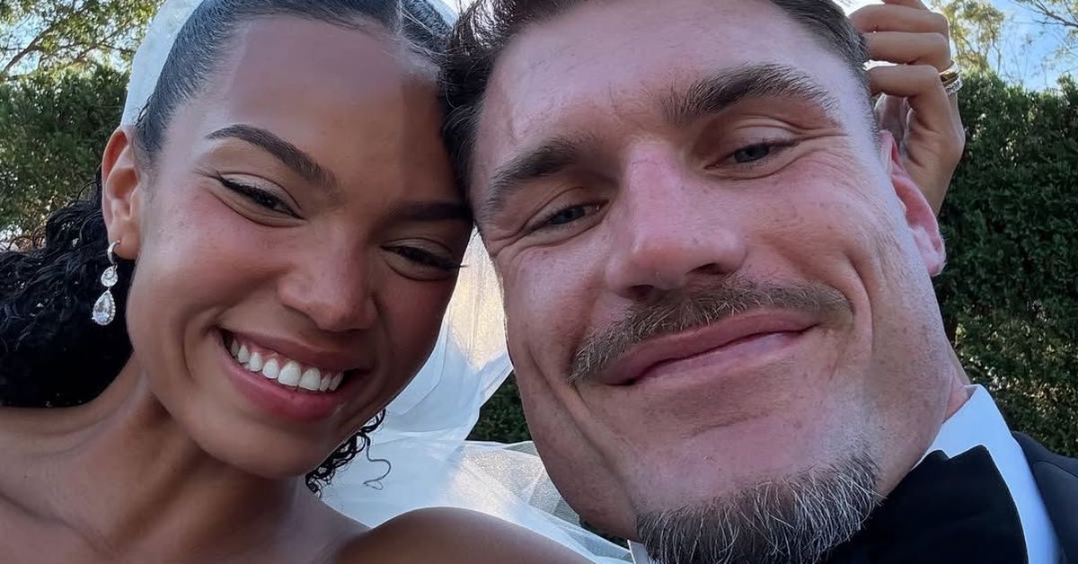 Footy star shares inside look at stunning vineyard wedding