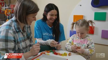 UNICEF Australia Ambassador Erica Packer and son Jackson take A Current Affair behind the scenes of the humanitarian mission to keep Ukrainian refugees.