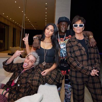 Rapper Flavor Flav with Pete Davidson, Kim Kardashian and Kylie Jenner.