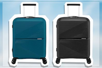 9PR: American Tourister Airconic Suitcase, Deep Ocean and Onyx Black