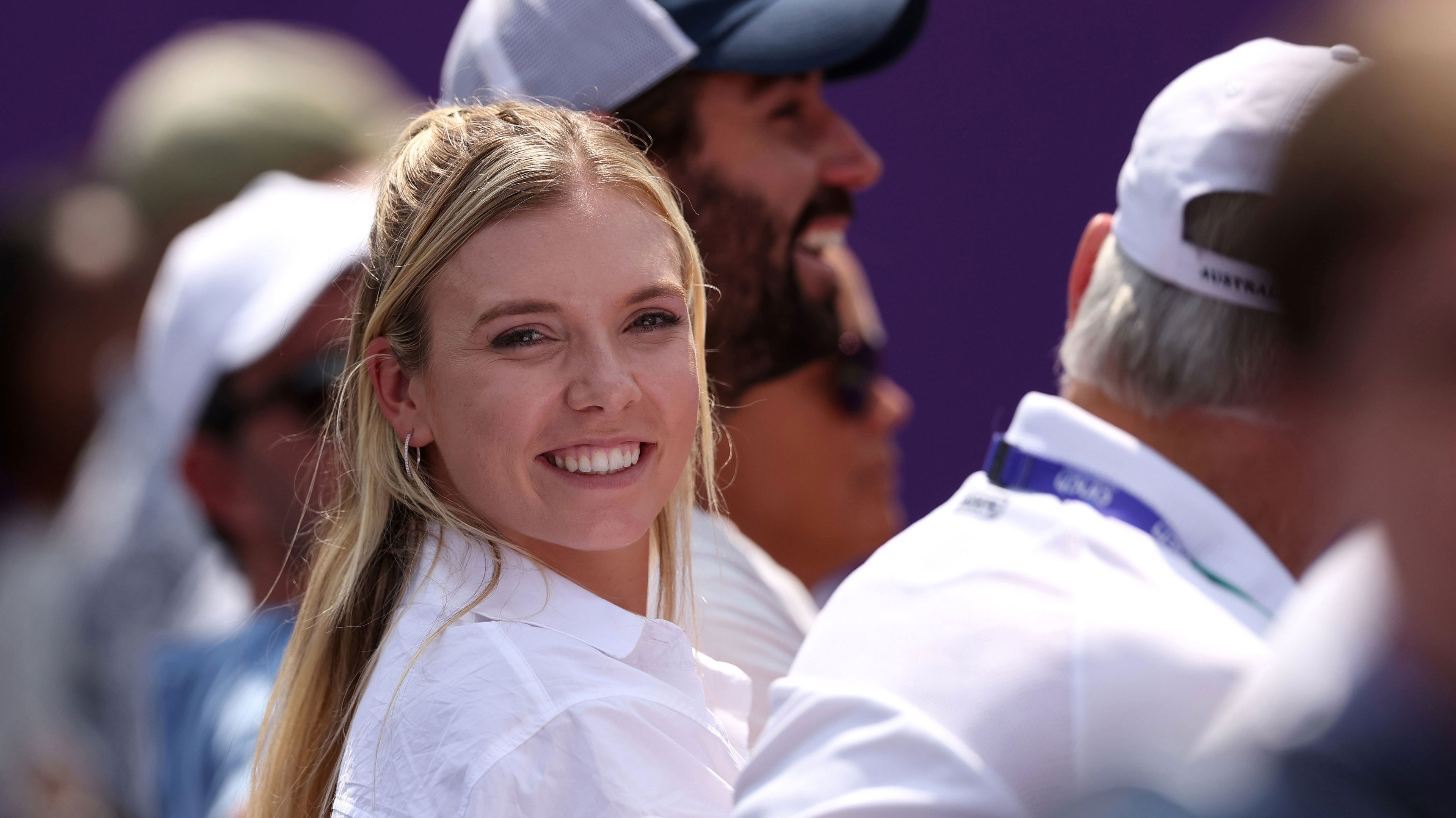 Katie Boulter watches boyfriend Alex de Minaur play a match against Diego Schwartzman at The Queen&#x27;s Club on June 22, 2023 in London, England. 