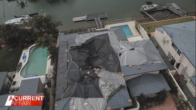 To prevent further damage to the Carswells' property, CGU installed a "make safe" covering the home with tarpaulins where the roof had collapsed.