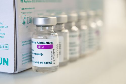 Vials of AstraZeneca vaccine against coronavirus (COVID-19) 