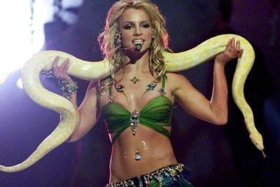 Britney's snake-wearing performance of 'Slave 4 U' at the 2001 MTV Video Music Awards is now iconic, but PETA were not impressed, scrapping a future anti-fur campaign starring the singer.