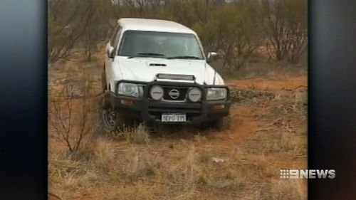 Karen Neu's bogged 4WD. (9NEWS)