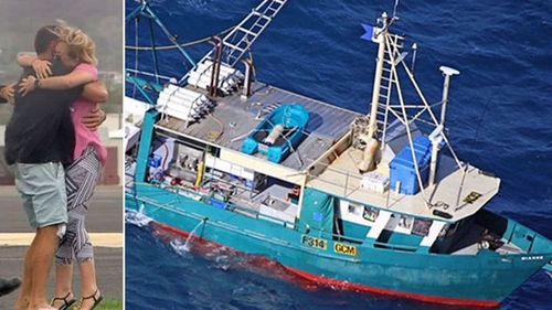 The sole survivor of the fishing trawler tragedy in Queensland saw his family for the first time since being found.