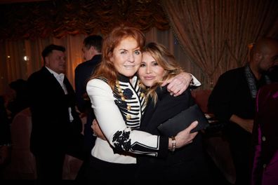 Sarah Ferguson, Loren Ridinger attend Haute Living Celebrates The Haute 100 Miami With The Macallan And The EBH Group at Delilah Miami on February 05, 2024 in Miami, Florida