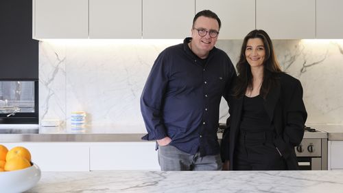 Teage Ezard com sua esposa Tina no ano passado.