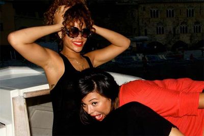 Rihanna shares pics of her vacation sailing around the coast of Italy.<br/>
