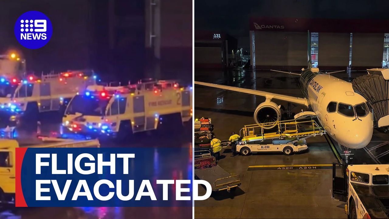 Watch 9News Latest Stories - Season 2026 - Passengers evacuated after Qantas cabin smoke scare