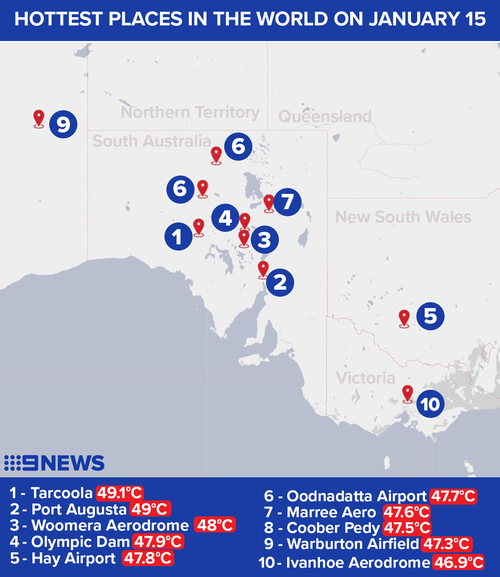 Australia heatwave weather