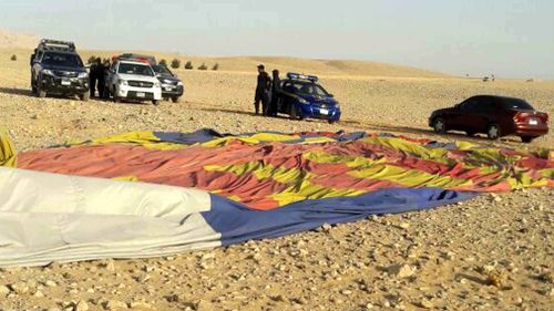 Police officers have inspected the hot air balloon crash site. (AAP)