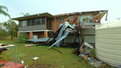 Homes were left damaged by the fierce storm. 