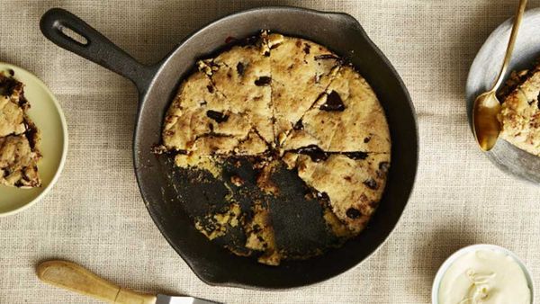 I Quit Sugar's choc chip skillet cookie