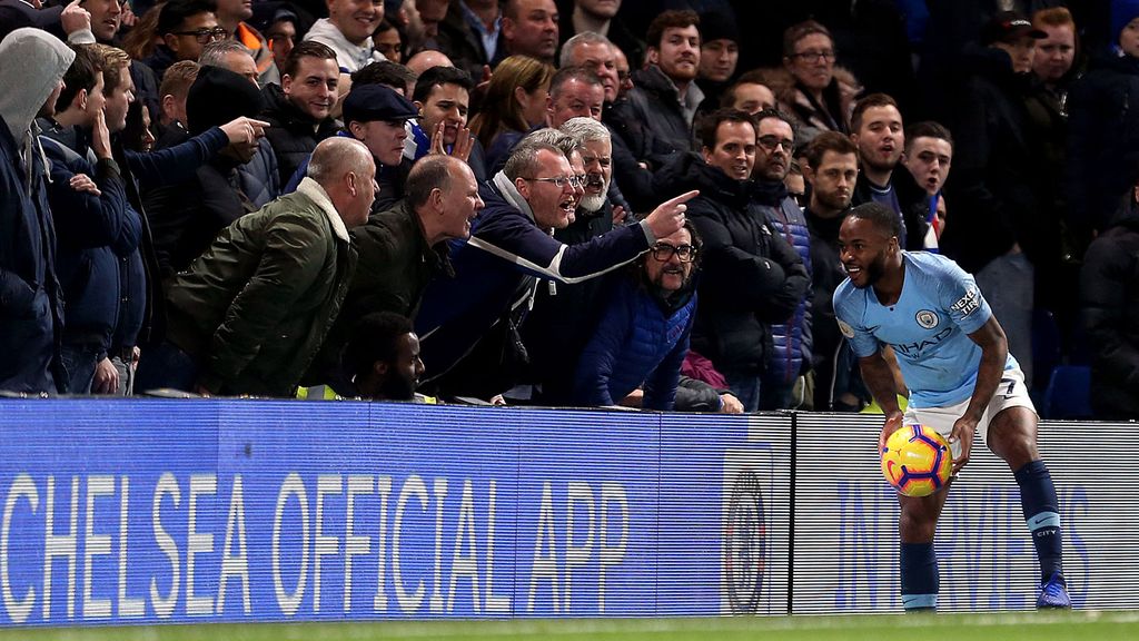 Image result for raheem sterling chelsea fans