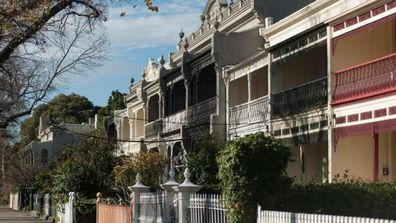 House vales Sydney Melbourne streetscape row of homes terraces Domain real estate