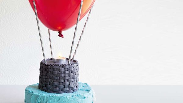 Up, up and away hot air balloon birthday cake recipe