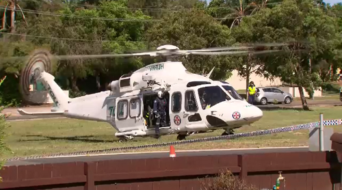 An emergency helicopter was called to Anzac Parade after reports a man had been hit by a car.