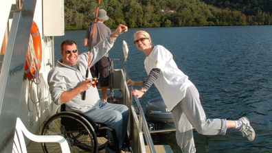 Chris and Jenny fishing