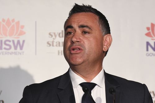 NSW Deputy Premier John Barilaro is accused of breaking the Ministerial Code of Conduct over the receipt of funds. Picture: AAP