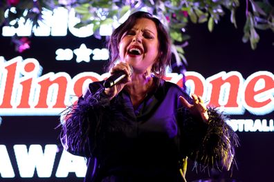 Tina Arena performs on-stage during the 2023 Shure Rolling Stone Australia Awards on April 04, 2023 in Sydney 