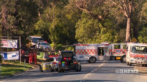 Emergency services at the scene.