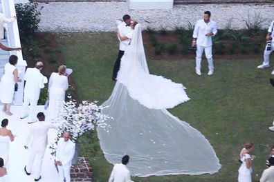 Jennifer Lopez shares never-before-seen wedding dress pictures