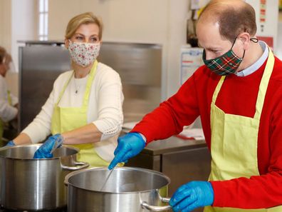 The Earl and Countess of Wessex joined volunteers at Food Wise TLC, a Surrey based charity providing cooking courses to those on low incomes. The royals helped prepare meals for families living locally yesterday.