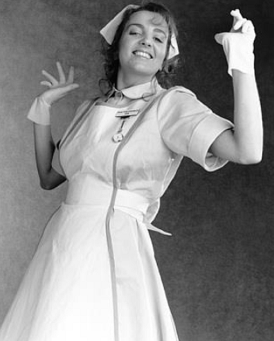 Jean Kittson as 'Nurse Pam Sandwich' on Let the Blood Run Free.