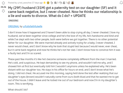 reddit paternity test couple fight