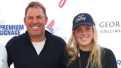 Shane Warne with his kids Jackson and Broke Warne.