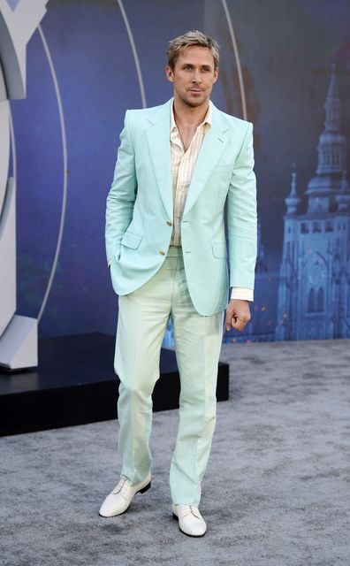 Ryan Gosling, a cast member in "The Gray Man," poses at the premiere of the film, Wednesday, July 13, 2022, at the TCL Chinese Theatre in Los Angeles. 