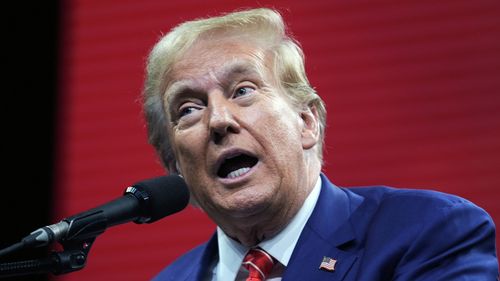 Former President Donald Trump speaks during the National Rifle Association Convention, Saturday, May 18, 2024, in Dallas. (AP Photo/LM Otero)