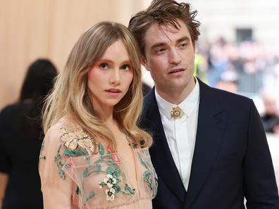 Suki Waterhouse and Robert Pattinson at the 2023 Met Gala, celebrating 'Karl Lagerfeld: A Line Of Beauty' at The Metropolitan Museum of Art (Photo by Theo Wargo/Getty Images for Karl Lagerfeld)