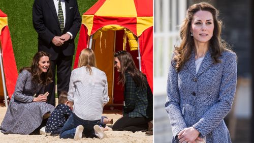 Kate attended the playground opening at Hampton Court Palace. (AFP)