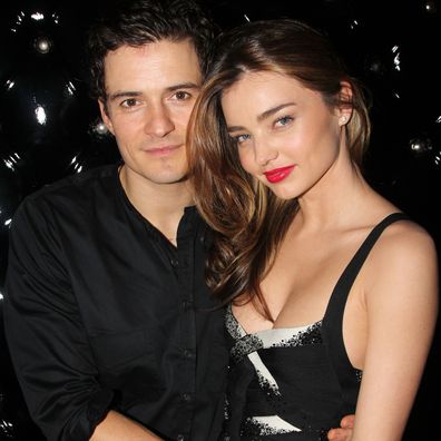 Orlando Bloom, Miranda Kerr, setelah pesta, malam pembukaan Broadway dari Shakespeare's Romeo dan Juliet, Edison Ballroom, 19 September 2013 di New York City