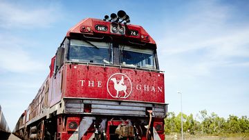 The Ghan railway locomotive